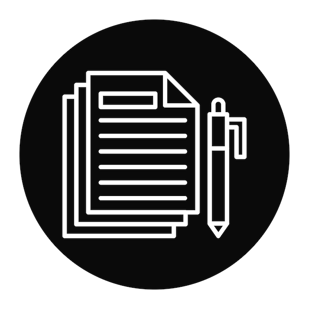 El icono vectorial de documentos se puede utilizar para el conjunto de iconos de documentos y archivos