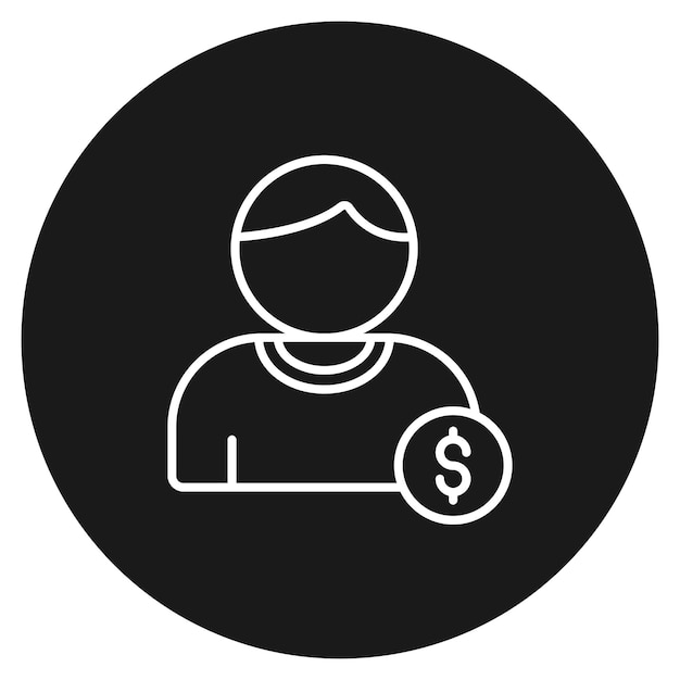 El icono vectorial de los donantes se puede utilizar para el conjunto de iconos de donaciones