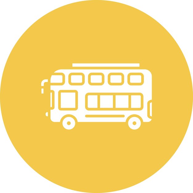 El icono vectorial de dos pisos se puede utilizar para el conjunto de iconos de transporte