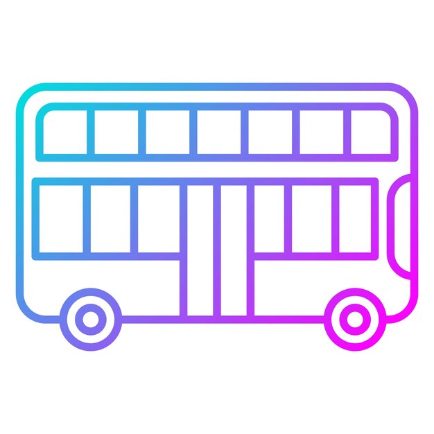 El icono vectorial de dos pisos se puede utilizar para el conjunto de iconos de transporte