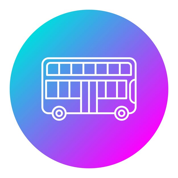 El icono vectorial de dos pisos se puede utilizar para el conjunto de iconos de transporte