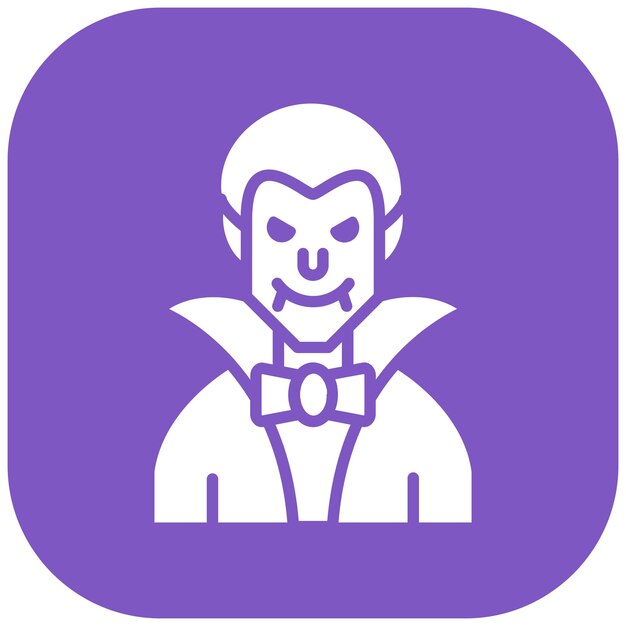 El icono vectorial de Drácula se puede usar para el conjunto de iconos de Halloween