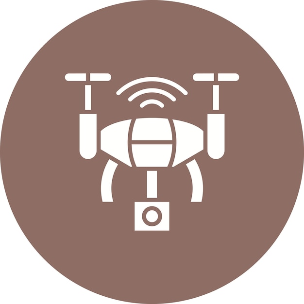 El icono vectorial de drones inteligentes se puede utilizar para el conjunto de iconos de Smart Home