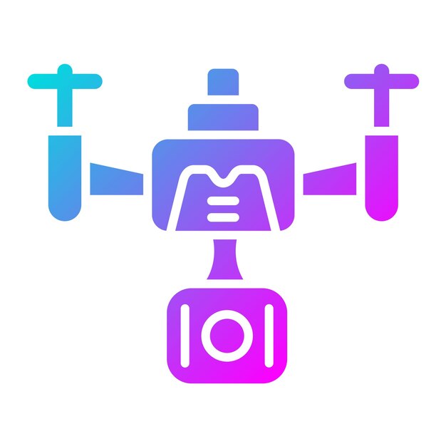 El icono vectorial de drones se puede utilizar para el conjunto de iconos de tecnología