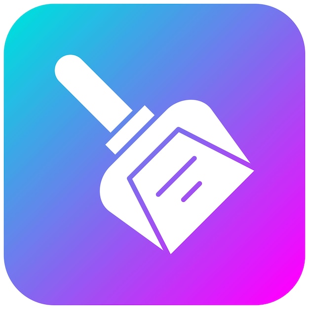 El icono vectorial de Dustpan se puede usar para el conjunto de iconos de Homeware