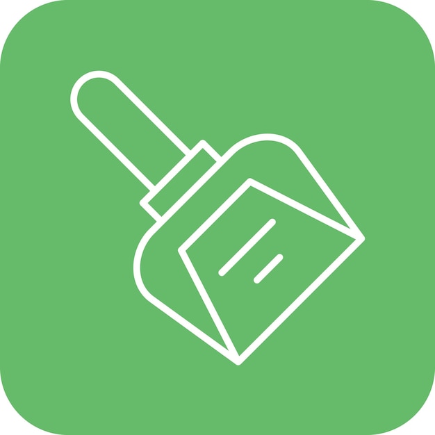 El icono vectorial de Dustpan se puede usar para el conjunto de iconos de Homeware