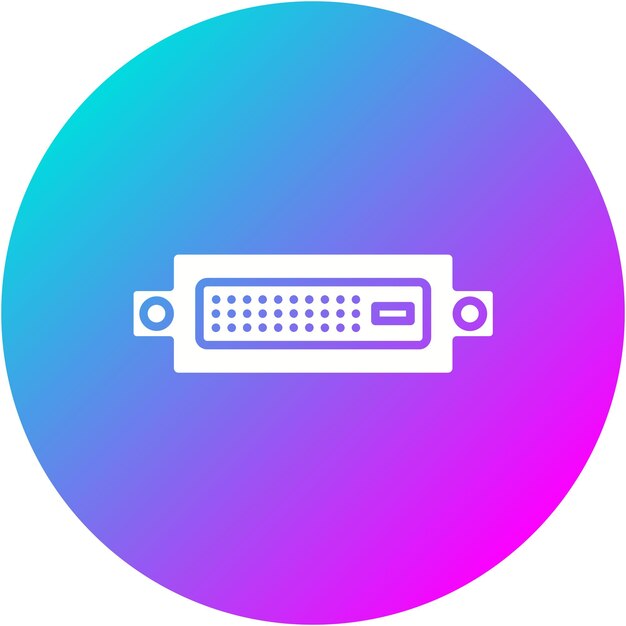 El icono vectorial DVI se puede utilizar para el conjunto de iconos de computadora y hardware