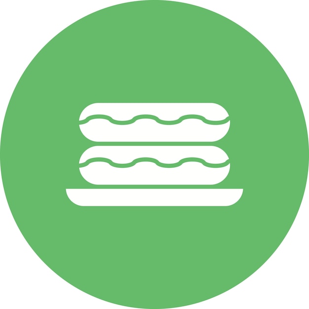El icono vectorial de Eclair se puede usar para el conjunto de iconos de Coffee Shop