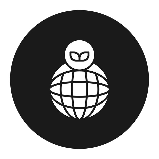 El icono vectorial Eco Earth se puede utilizar para el conjunto de iconos de energía sostenible
