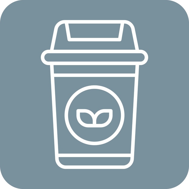 El icono vectorial de Eco Trash Bin se puede utilizar para el conjunto de iconos de energía sostenible