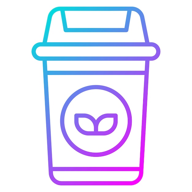 El icono vectorial de Eco Trash Bin se puede utilizar para el conjunto de iconos de energía sostenible