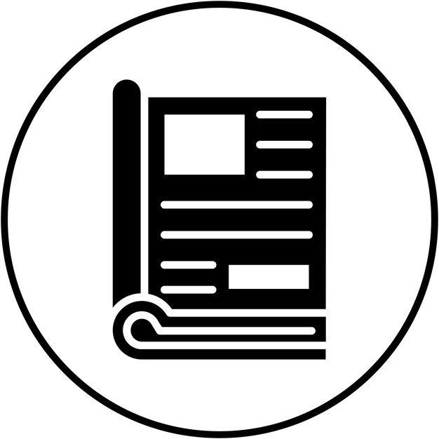 El icono vectorial editorial se puede usar para el conjunto de iconos de periodismo