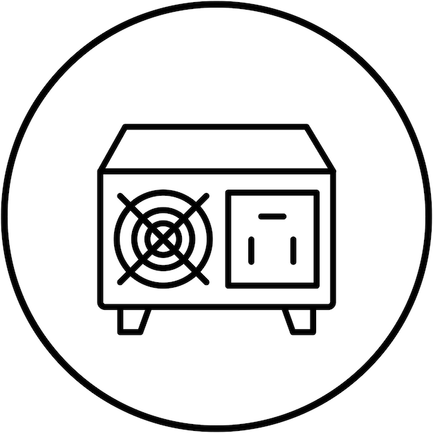 El icono vectorial de Electro Devices se puede utilizar para el conjunto de iconos de fabricación