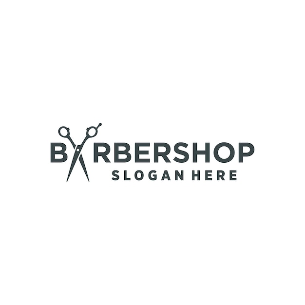 Icono vectorial de elemento de diseño de barbería con concepto sencillo creativo