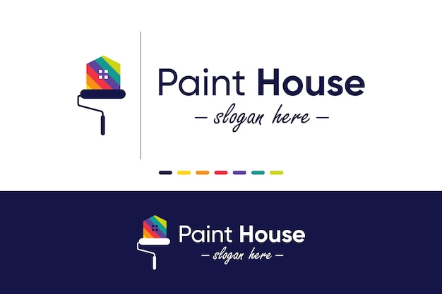 Icono vectorial del elemento de diseño de la casa de pintura con idea creativa para personas de negocios