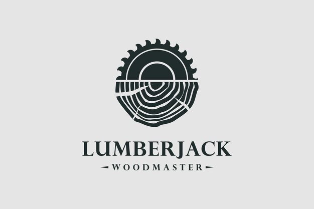 Icono vectorial de elemento de diseño de leñador con concepto creativo único