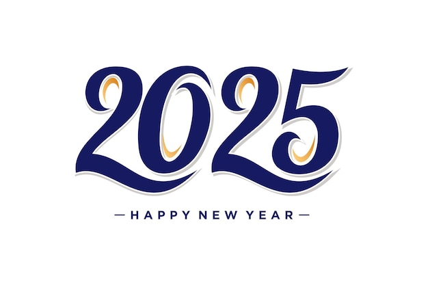 Icono vectorial del elemento de diseño del logotipo 2025 con concepto creativo y moderno