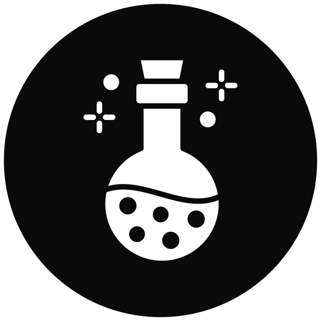 El icono vectorial del elixir se puede usar para el conjunto de iconos medievales