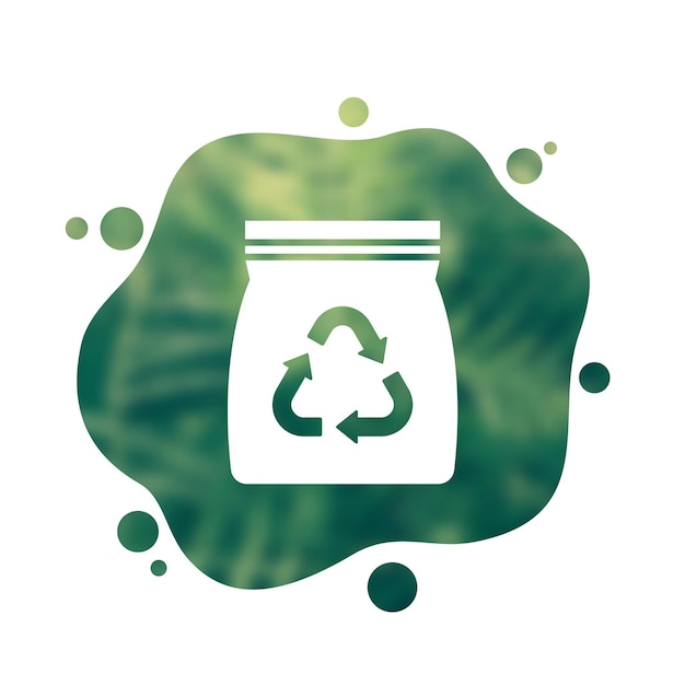 Icono vectorial de embalaje sostenible para bolsas ecológicas