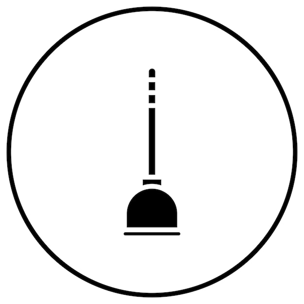 El icono vectorial del émbolo se puede utilizar para el conjunto de iconos de limpieza de la casa
