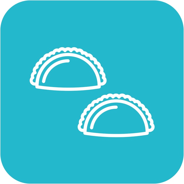 El icono vectorial de Empanada se puede usar para el iconset de World Cuisine