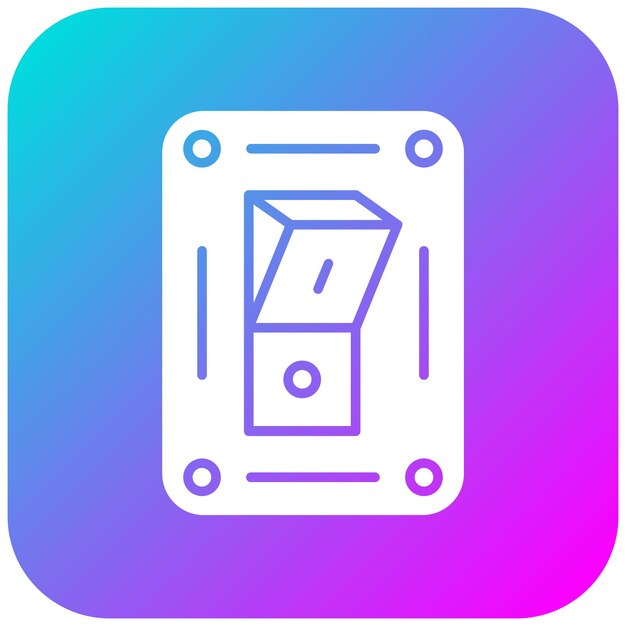 El icono vectorial de encendido y apagado se puede utilizar para el conjunto de iconos de herramientas de electricista
