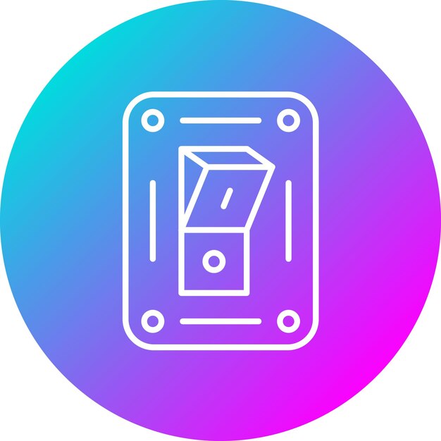 El icono vectorial de encendido y apagado se puede utilizar para el conjunto de iconos de herramientas de electricista