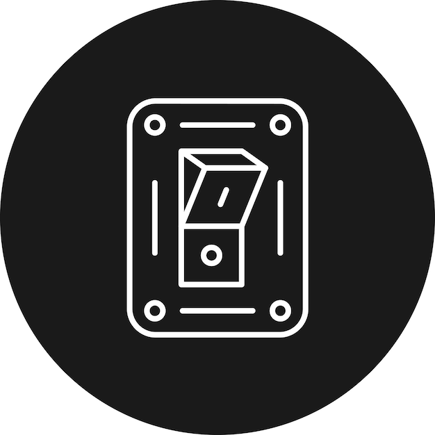 Vector el icono vectorial de encendido y apagado se puede utilizar para el conjunto de iconos de herramientas de electricista