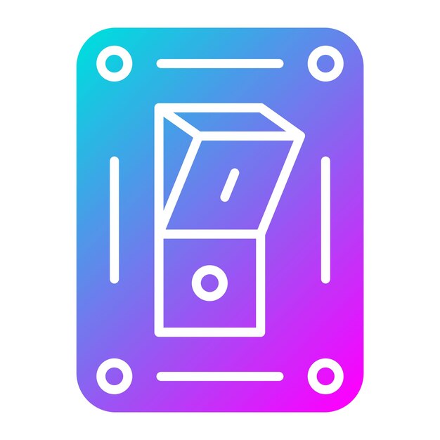 El icono vectorial de encendido y apagado se puede utilizar para el conjunto de iconos de herramientas de electricista