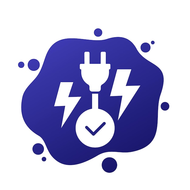 icono vectorial de enchufe eléctrico