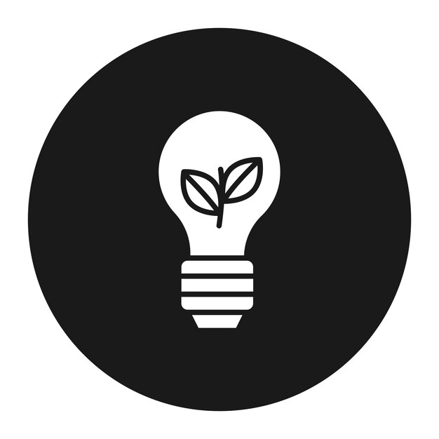 El icono vectorial de energía verde se puede utilizar para el conjunto de iconos de energía sostenible
