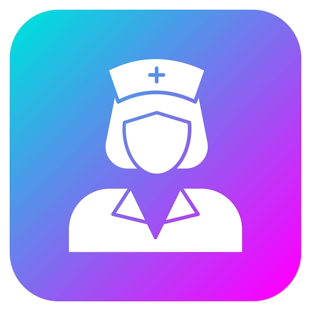 El icono vectorial de la enfermera se puede usar para el conjunto de iconos de la farmacia