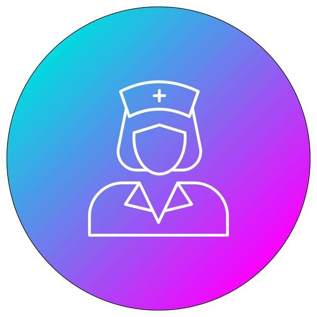El icono vectorial de la enfermera se puede usar para el conjunto de iconos de la farmacia
