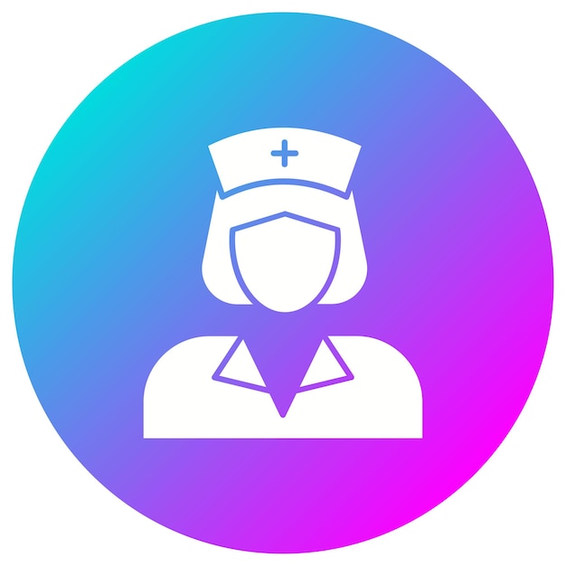 El icono vectorial de la enfermera se puede usar para el conjunto de iconos de la farmacia