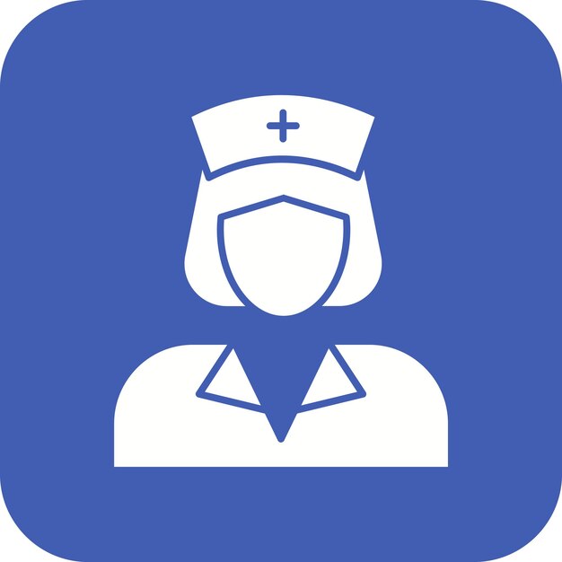 El icono vectorial de la enfermera se puede usar para el conjunto de iconos de la farmacia