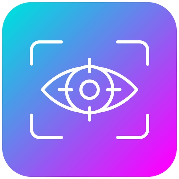 El icono vectorial de enfoque ocular se puede utilizar para el conjunto de iconos de negocios y recursos humanos