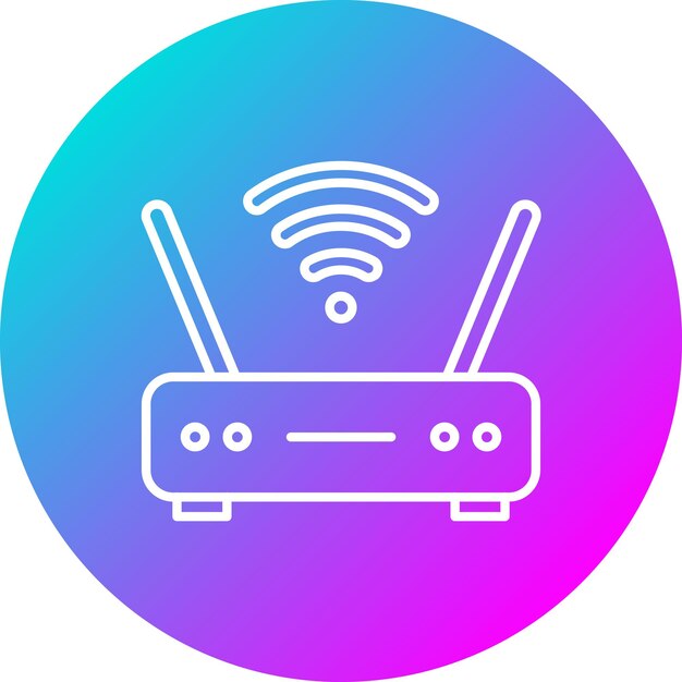 El icono vectorial del enrutador Wi-Fi se puede usar para el conjunto de iconos de Smart City