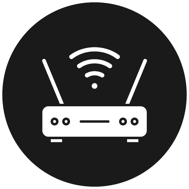 El icono vectorial del enrutador Wi-Fi se puede usar para el conjunto de iconos de Smart City