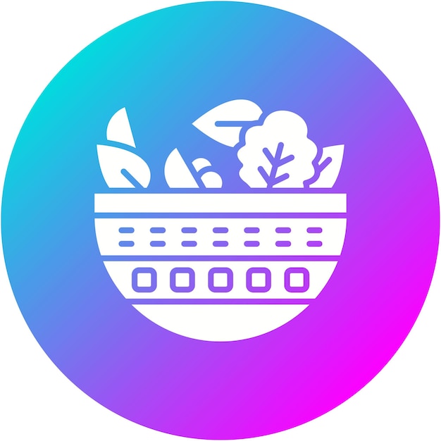 El icono vectorial de ensalada se puede usar para el conjunto de iconos del restaurante