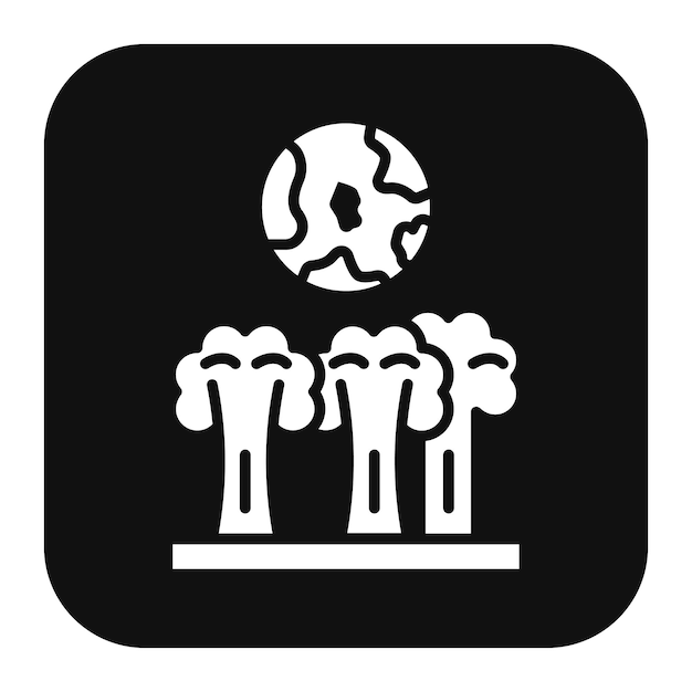El icono vectorial del entorno se puede utilizar para el conjunto de iconos de calentamiento global