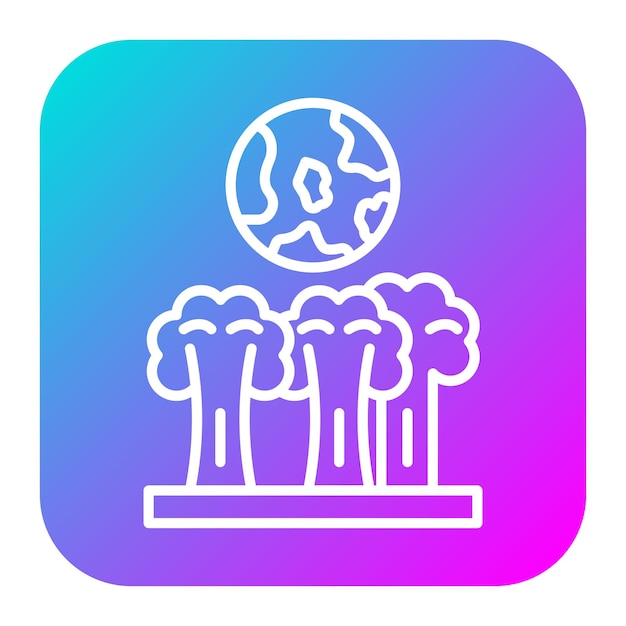 El icono vectorial del entorno se puede utilizar para el conjunto de iconos de calentamiento global