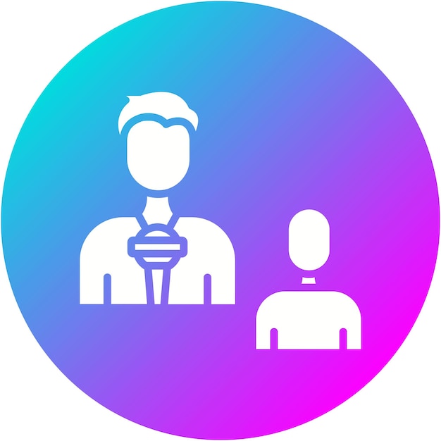 El icono vectorial de la entrevista se puede usar para el conjunto de iconos de periodismo