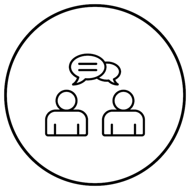 El icono vectorial de la entrevista se puede utilizar para el conjunto de iconos de recursos humanos