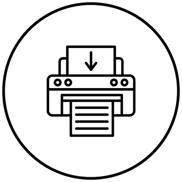 El icono vectorial de Enviar a la impresora se puede utilizar para imprimir un conjunto de iconos