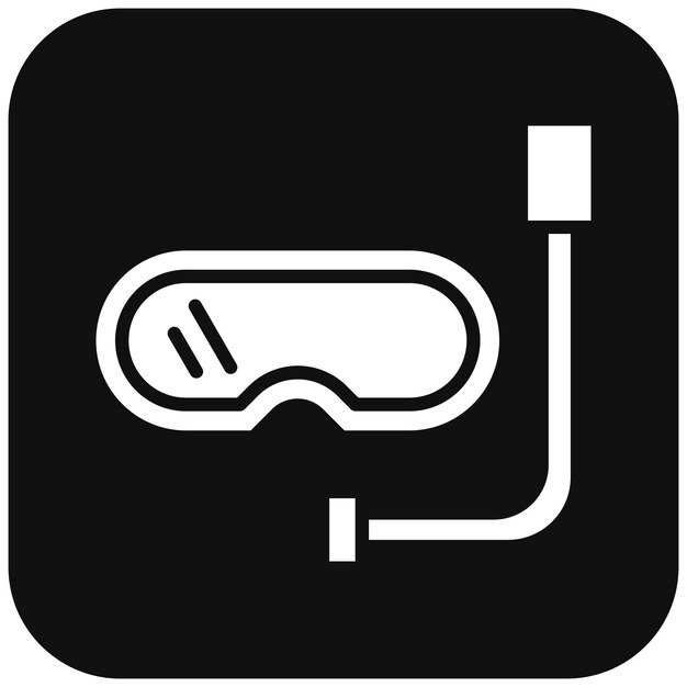 El icono vectorial de equipo de buceo se puede usar para el conjunto de iconos de diversión al aire libre
