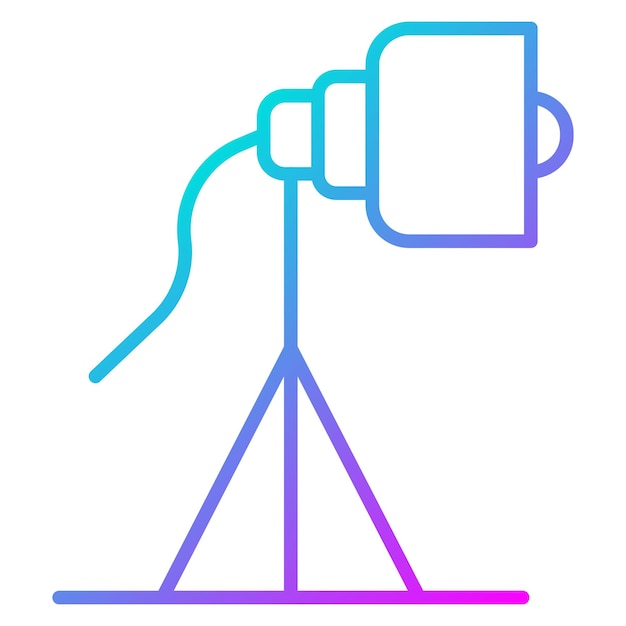 El icono vectorial del equipo de iluminación se puede utilizar para el conjunto de iconos del espacio de trabajo conjunto