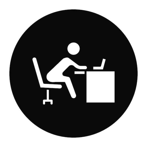 El icono vectorial ergonómico se puede utilizar para el conjunto de iconos de comodidad