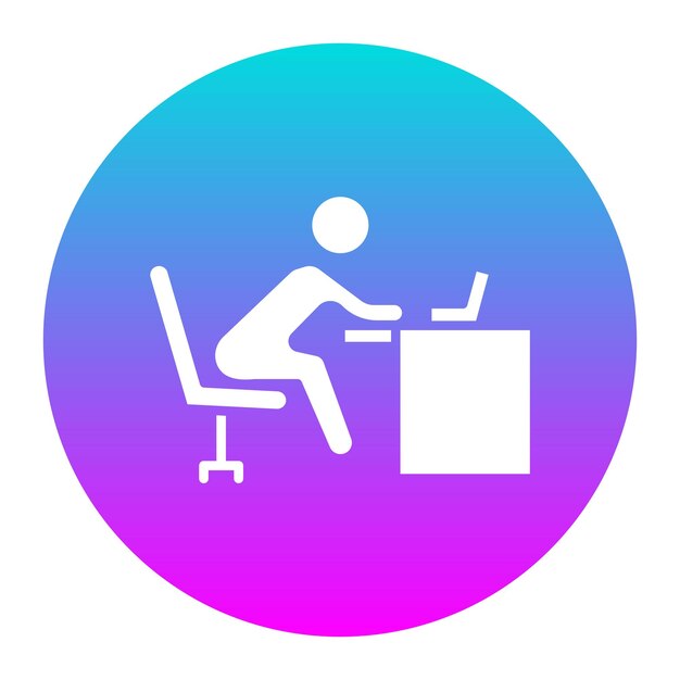 El icono vectorial ergonómico se puede utilizar para el conjunto de iconos de comodidad