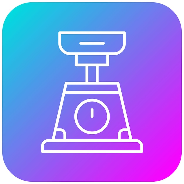 El icono vectorial de la escala de la cocina se puede utilizar para el conjunto de iconos de artículos para el hogar