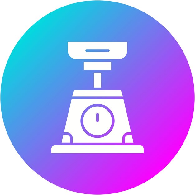 El icono vectorial de la escala de la cocina se puede utilizar para el conjunto de iconos de artículos para el hogar